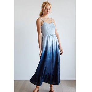 Madewell Cami Pintuck Ombré Midi Dress